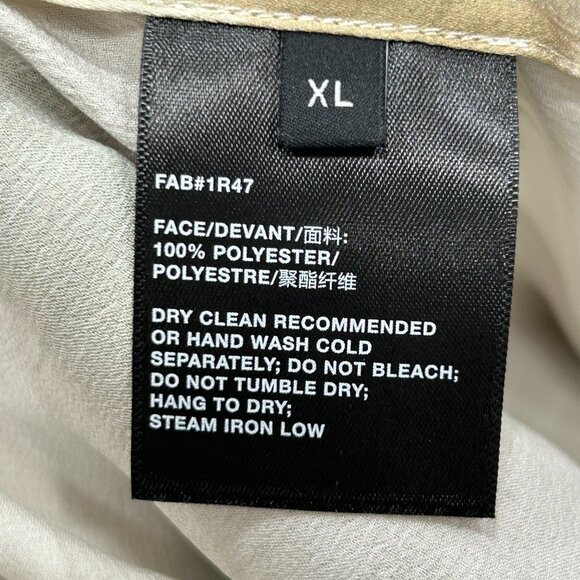 Lafayette 148 Layla Natural Pistachio Button Down Puff Sleeves Satin Shirt XL - Picture 8 of 9